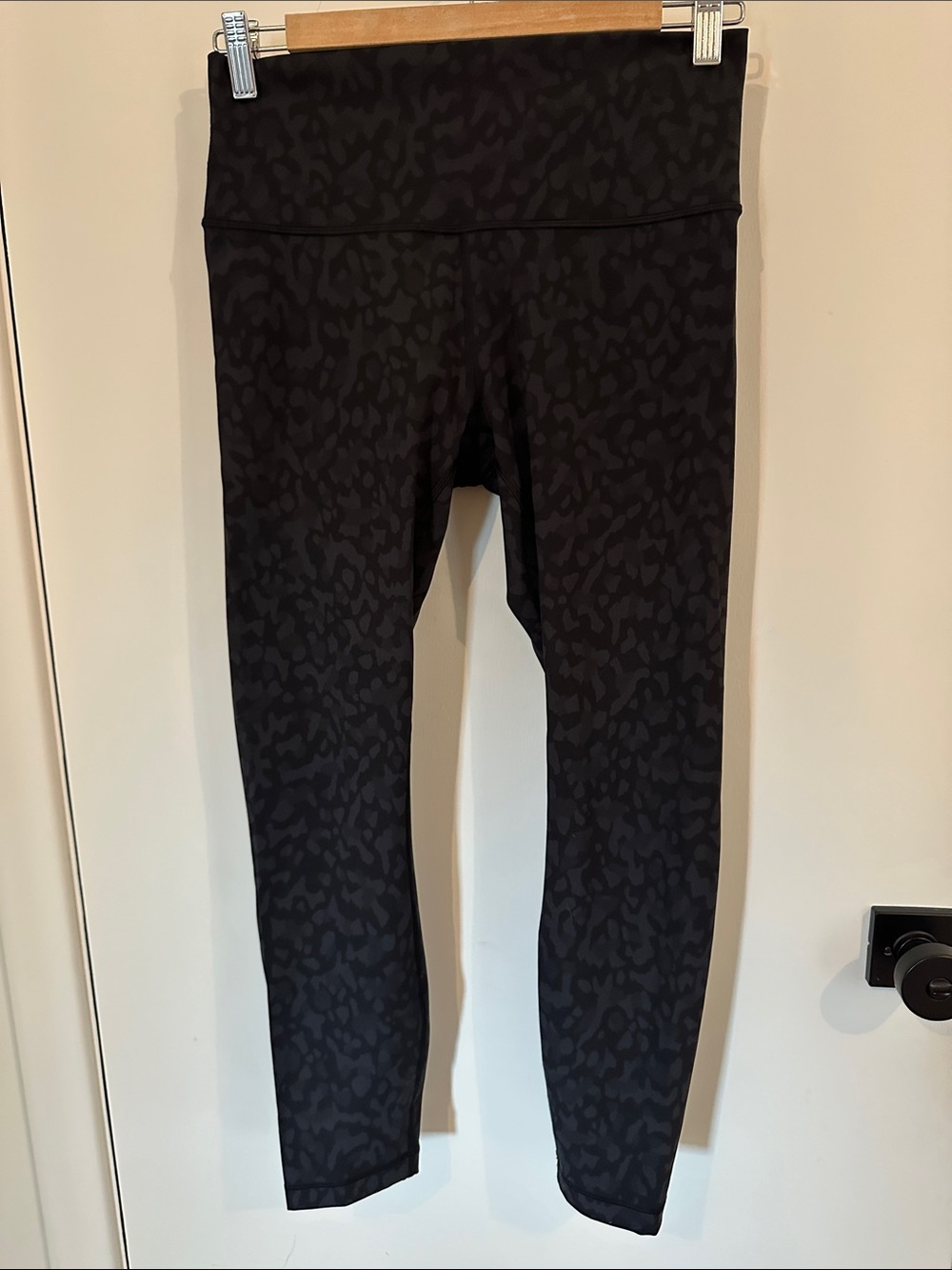 lululemon athletica Black Tonal Leopard High-Rise Leggings